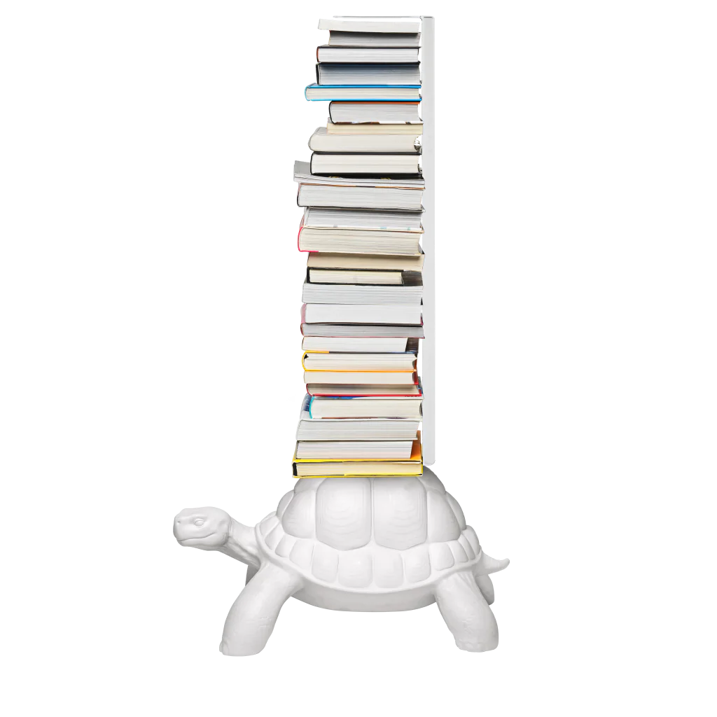 Libreria a forma di tartaruga bianca