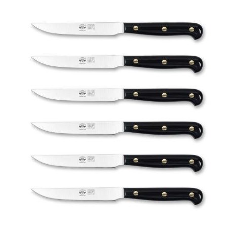Set 6 coltelli bistecca neri