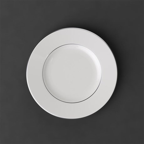 piatto bianco filo platino
